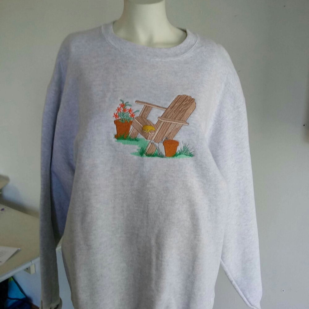 Handmade embroidered sweatshirt